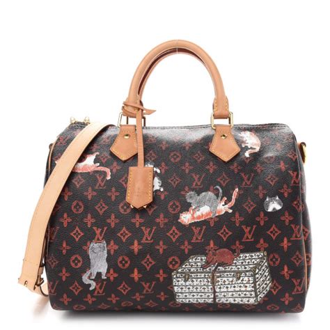 LOUIS VUITTON Catogram Speedy Bandouliere 30 Marron